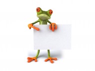 Frog with blank list / 3D Animals