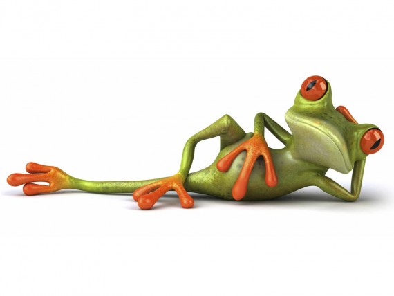 Free Send to Mobile Phone Frog is lying 3D Animals wallpaper num.14