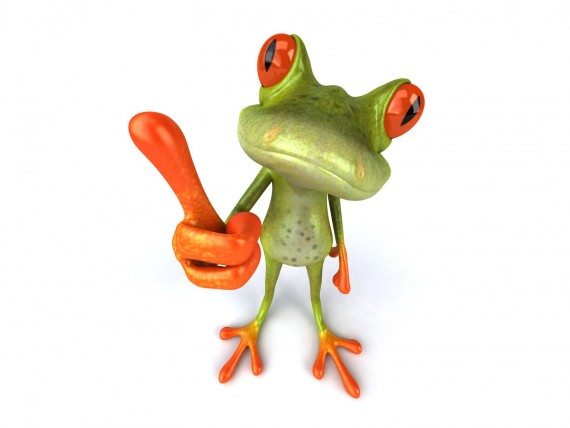 Free Send to Mobile Phone Notice frog 3D Animals wallpaper num.8