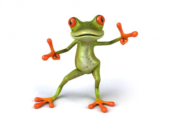 Free Send to Mobile Phone Dancing frog 3D Animals wallpaper num.4