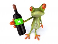 Frog and bottle / 3D Animals