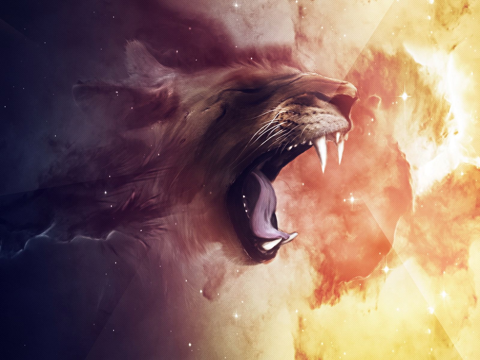 Download full size lion 3D Animals wallpaper / 1600x1200