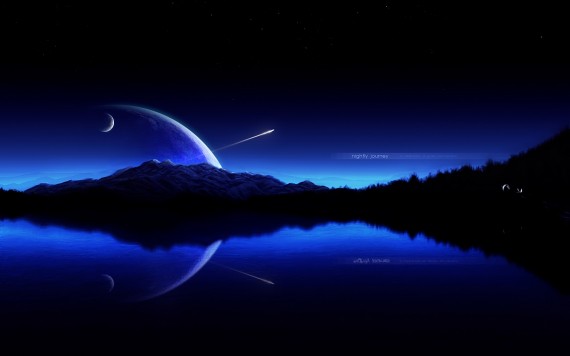 Free Send to Mobile Phone Nightly Journey 3d Landscape wallpaper num.158