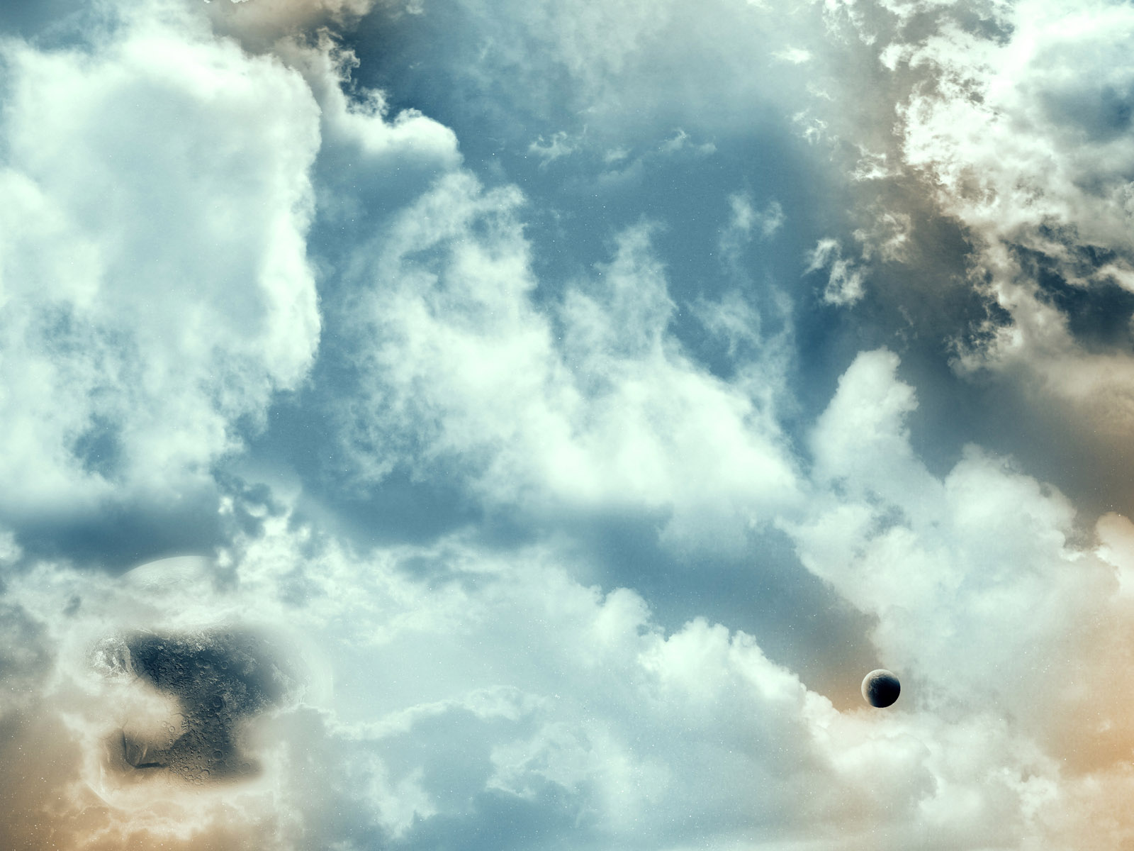 Download High quality clouds 3d Space wallpaper / 1600x1200
