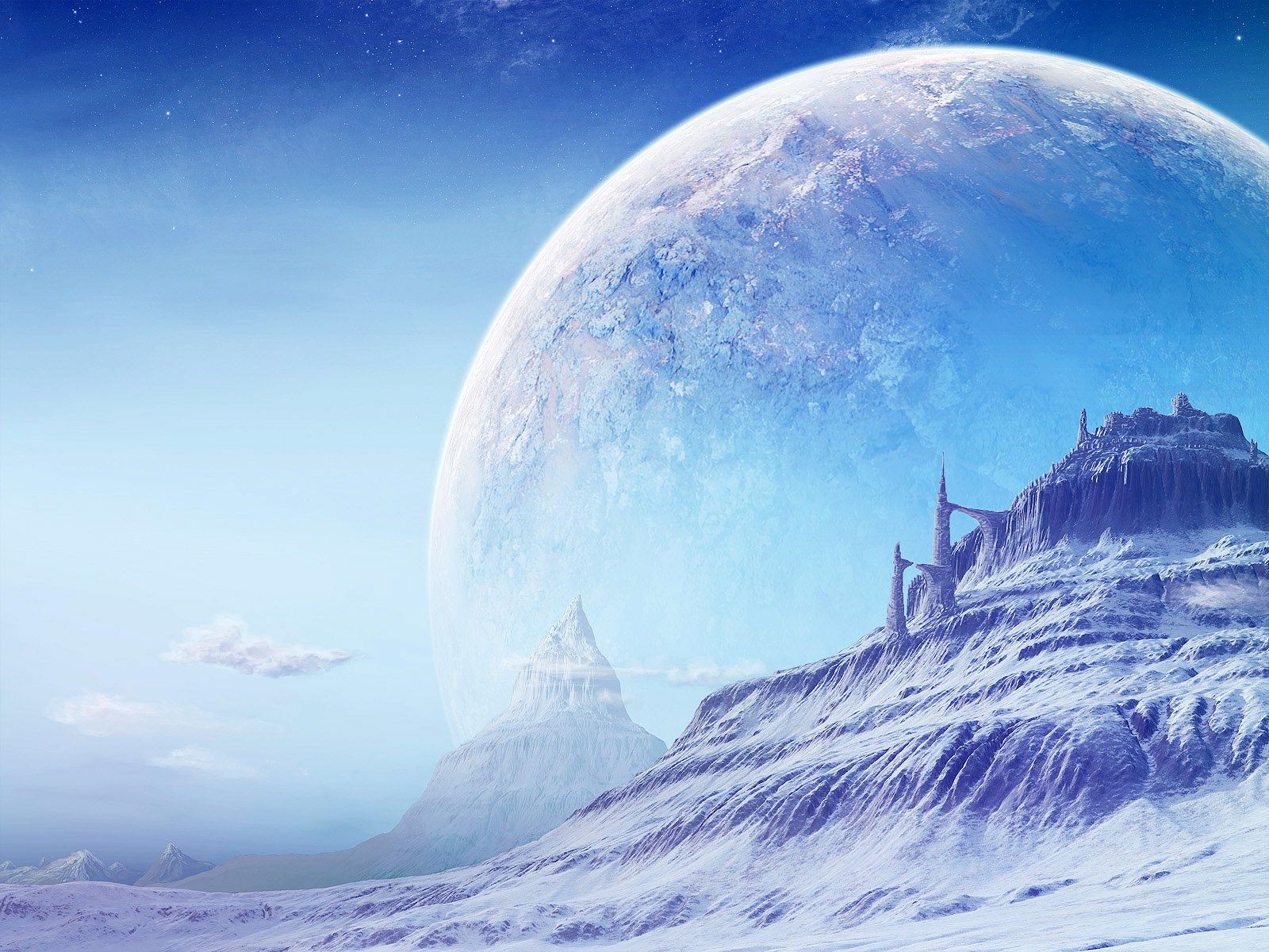 Download High quality frozen world 3d Space wallpaper / 1600x1200