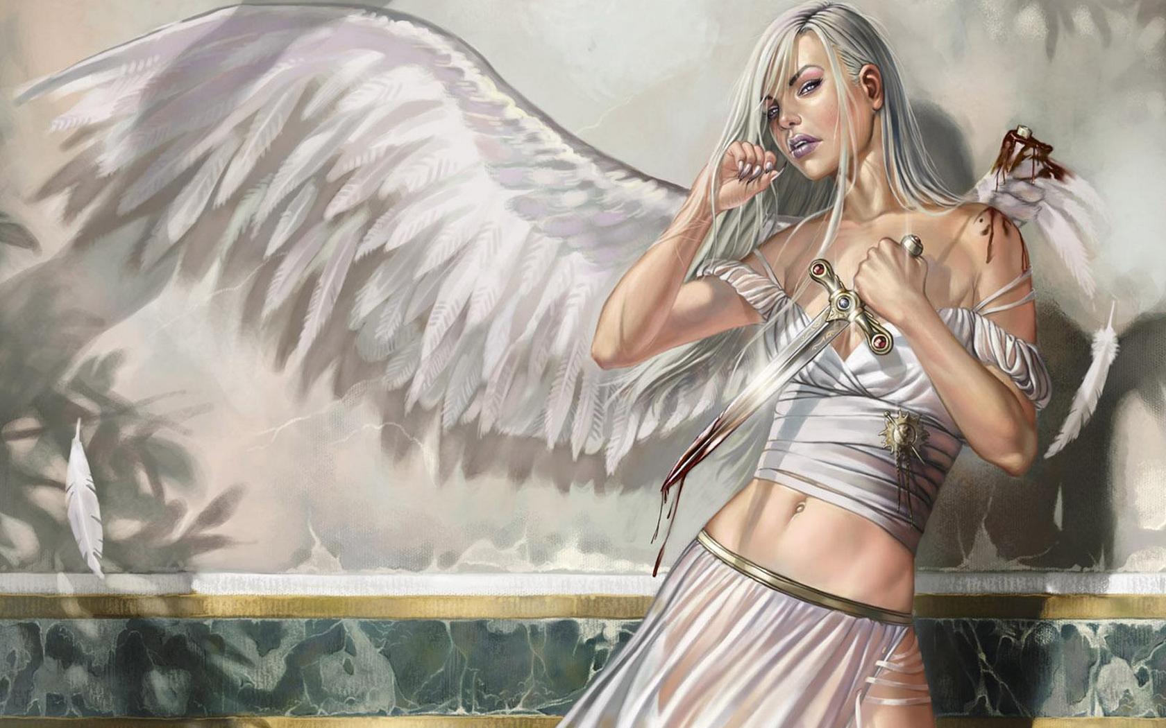 Download full size Depraved Angel Character wallpaper / 1680x1050