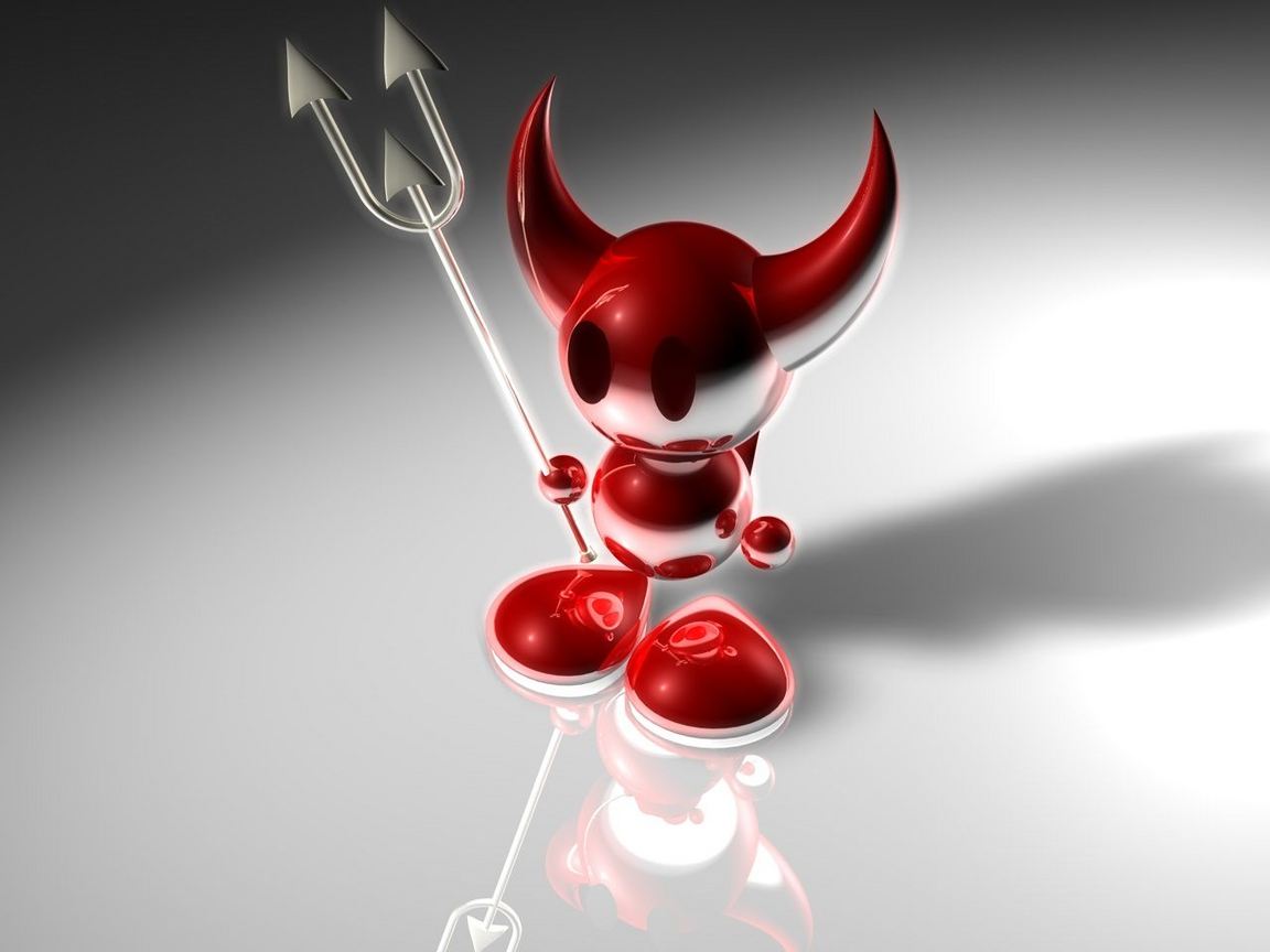Download Small red devil Character wallpaper / 1152x864