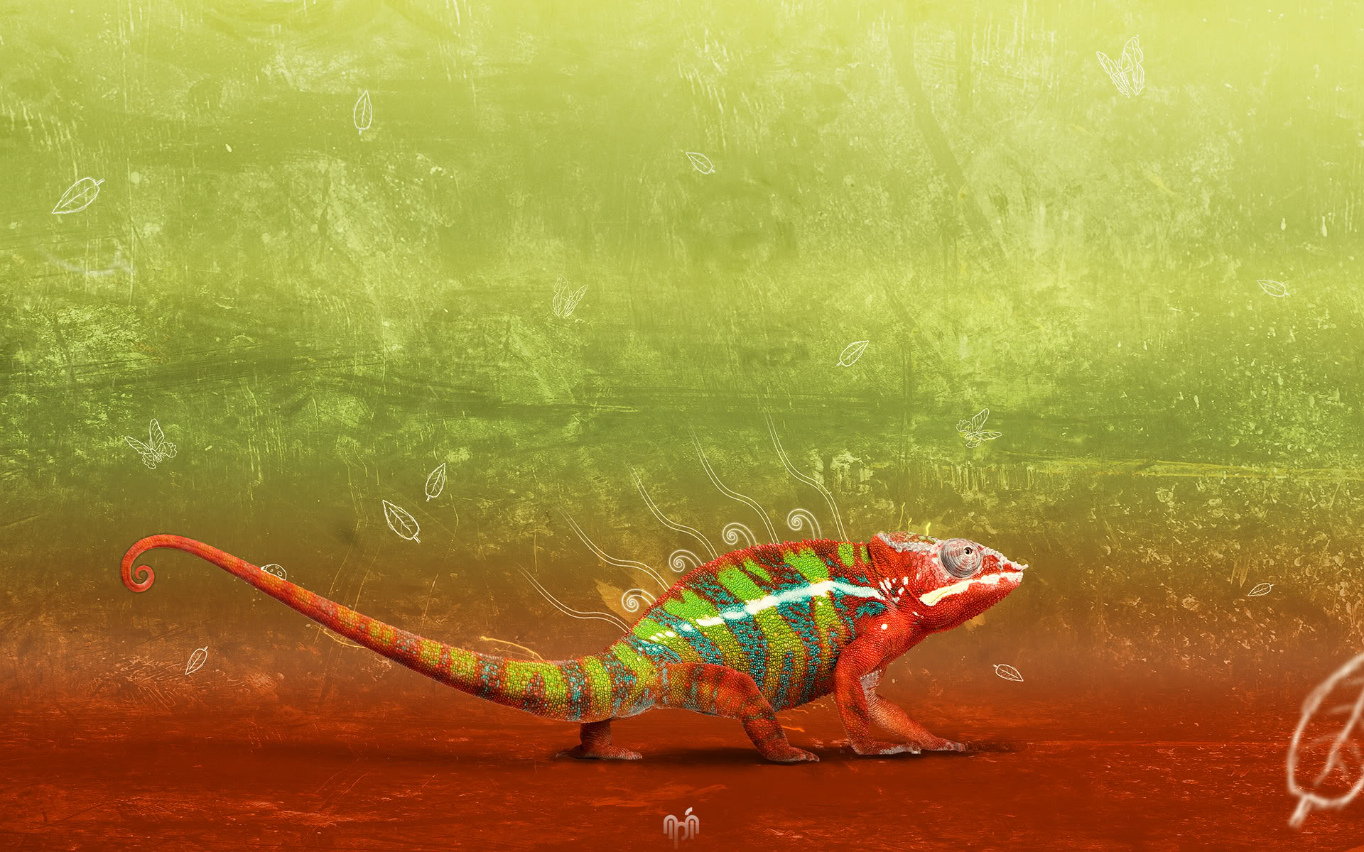 Download full size Chameleon Digital Animals wallpaper / 1920x1200