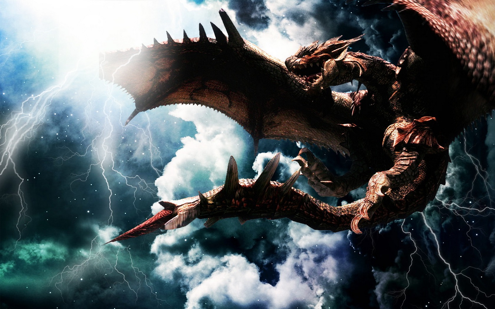 Download full size Dragon Fantasy wallpaper / 1680x1050
