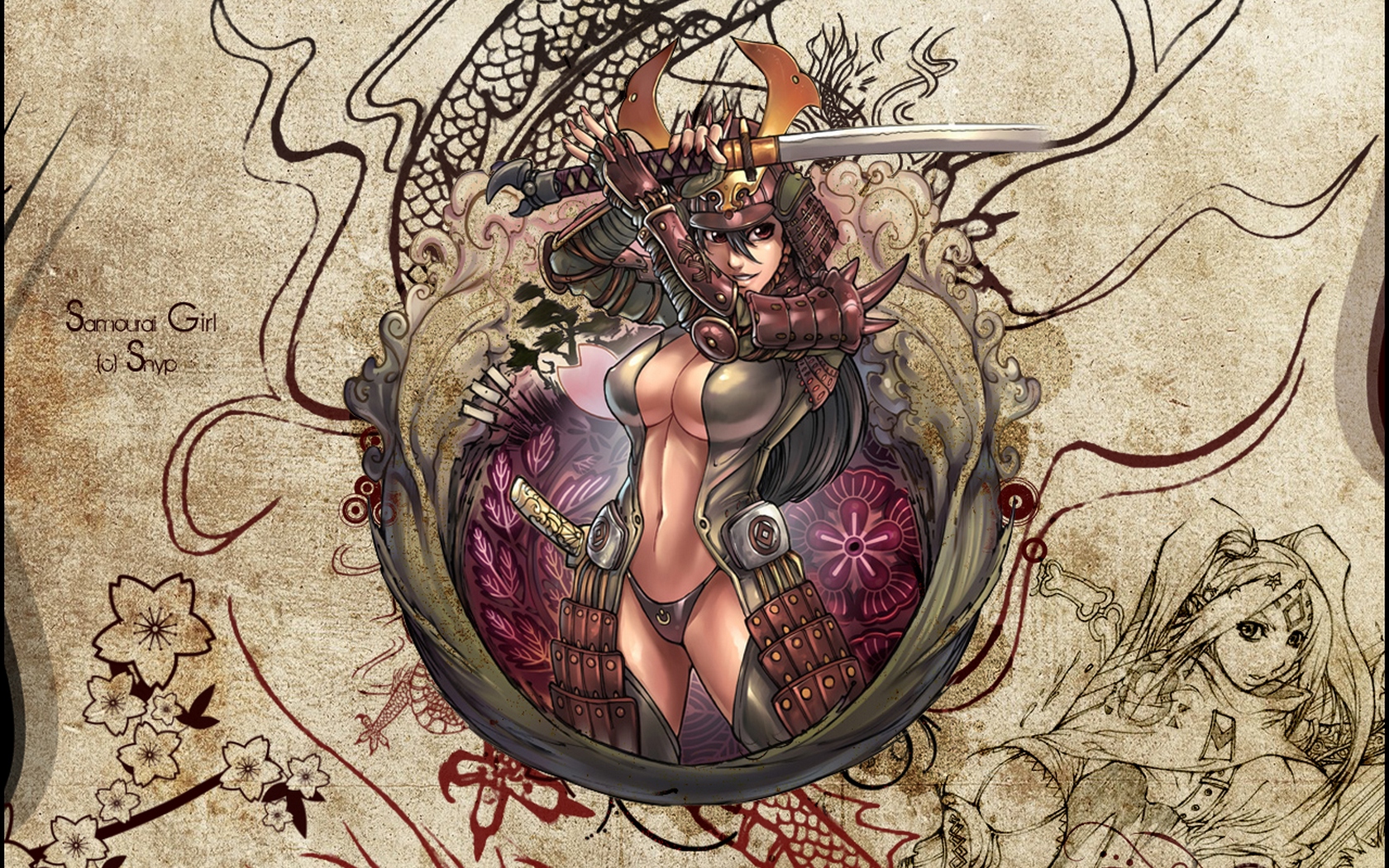 Download HQ Miss Samouraï Fantasy wallpaper / 1680x1050