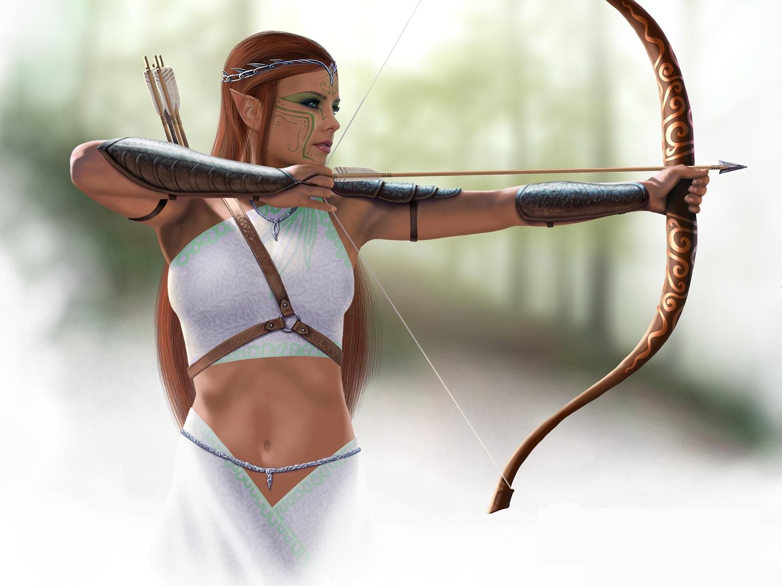 Download High quality Elf archer Fantasy wallpaper / 1600x1200