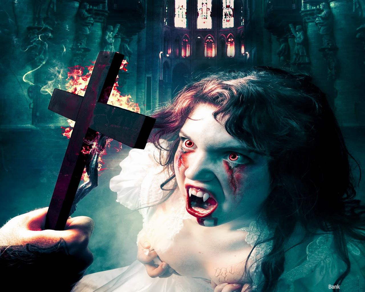 Download High quality vampire Horror wallpaper / 1280x1024