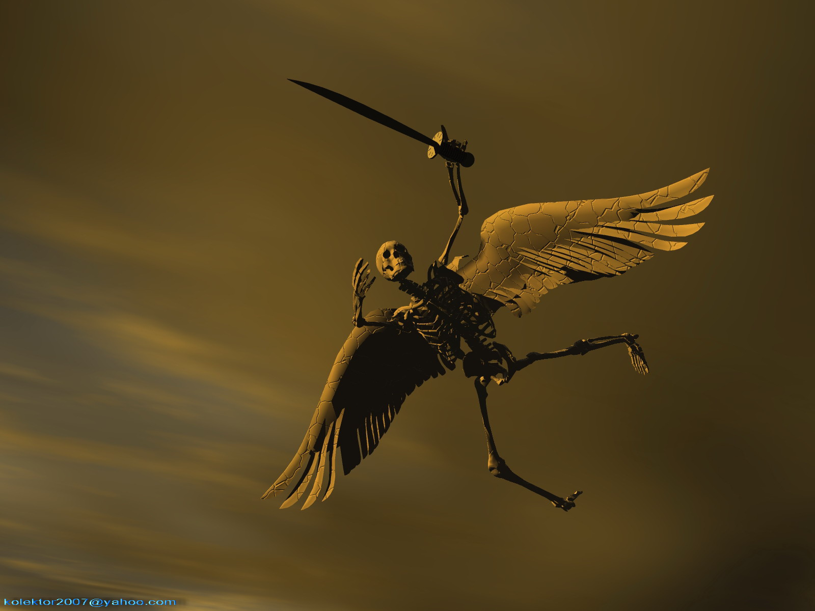 Download full size fly skeleton Horror wallpaper / 1600x1200