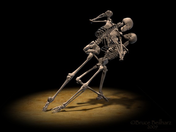 Free Send to Mobile Phone dance skeleton Horror wallpaper num.16
