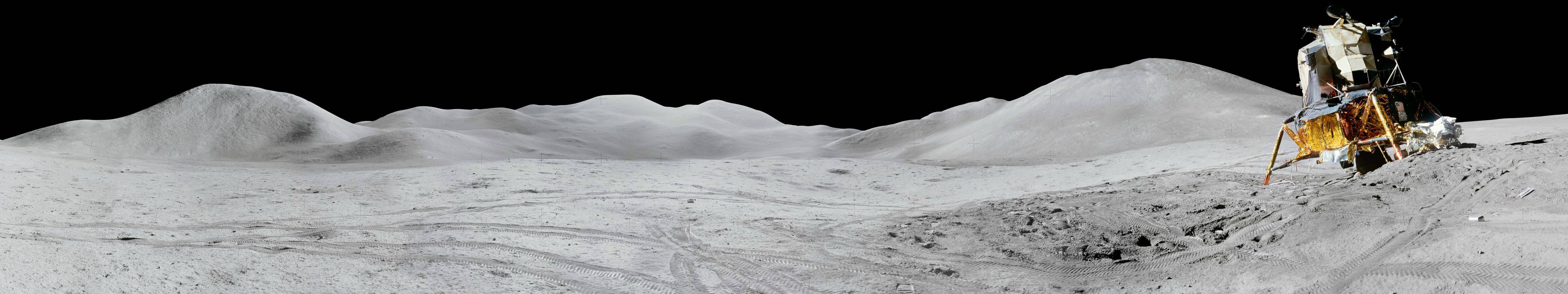 Download High quality Lunar Lander 1 Science Fiction (Sci-fi) wallpaper / 5760x1080