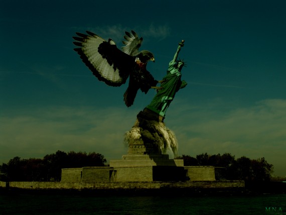 Free Send to Mobile Phone conflict, Freedom statue, Statue, USA, Wallpaper Science Fiction (Sci-fi) wallpaper num.31