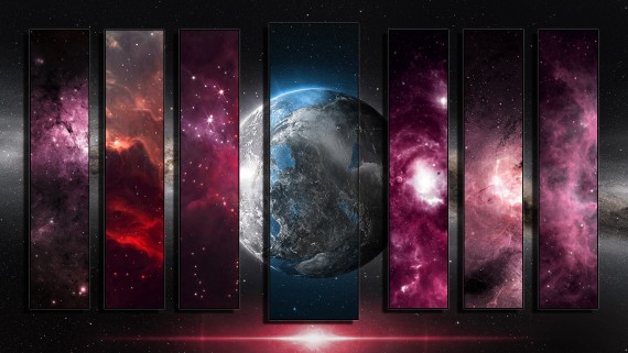 Free Send to Mobile Phone Nebula Earth Panels put together Science Fiction (Sci-fi) wallpaper num.67
