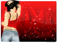 Download Spin Girl Red / Vector