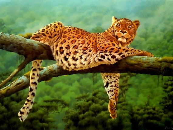 Free Send to Mobile Phone Leopards and Cheetahs Animals wallpaper num.7