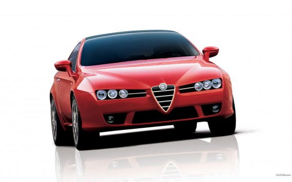 Free Send to Mobile Phone Red Brera front Alfa Romeo wallpaper num.77