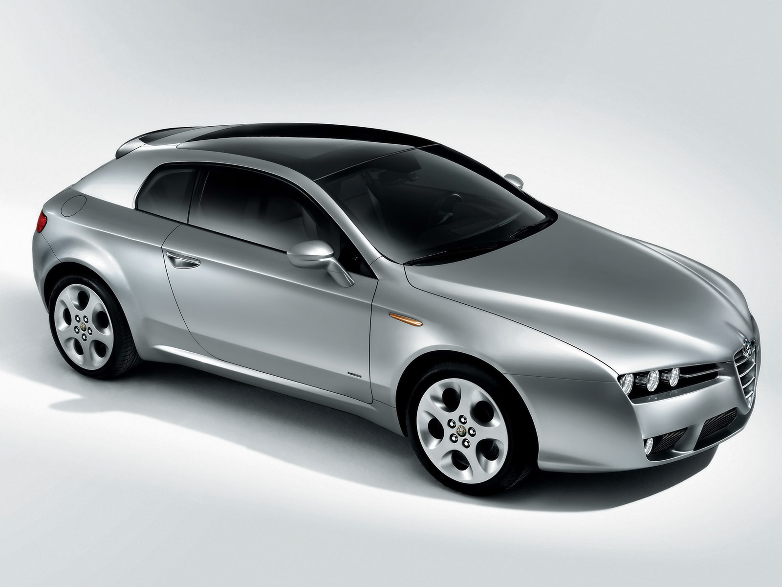 Download High quality silver Alfa Romeo wallpaper / 1600x1200