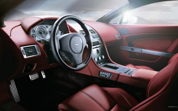 Free Send to Mobile Phone Vantage Roadster red leather interior Aston Martin wallpaper num.148