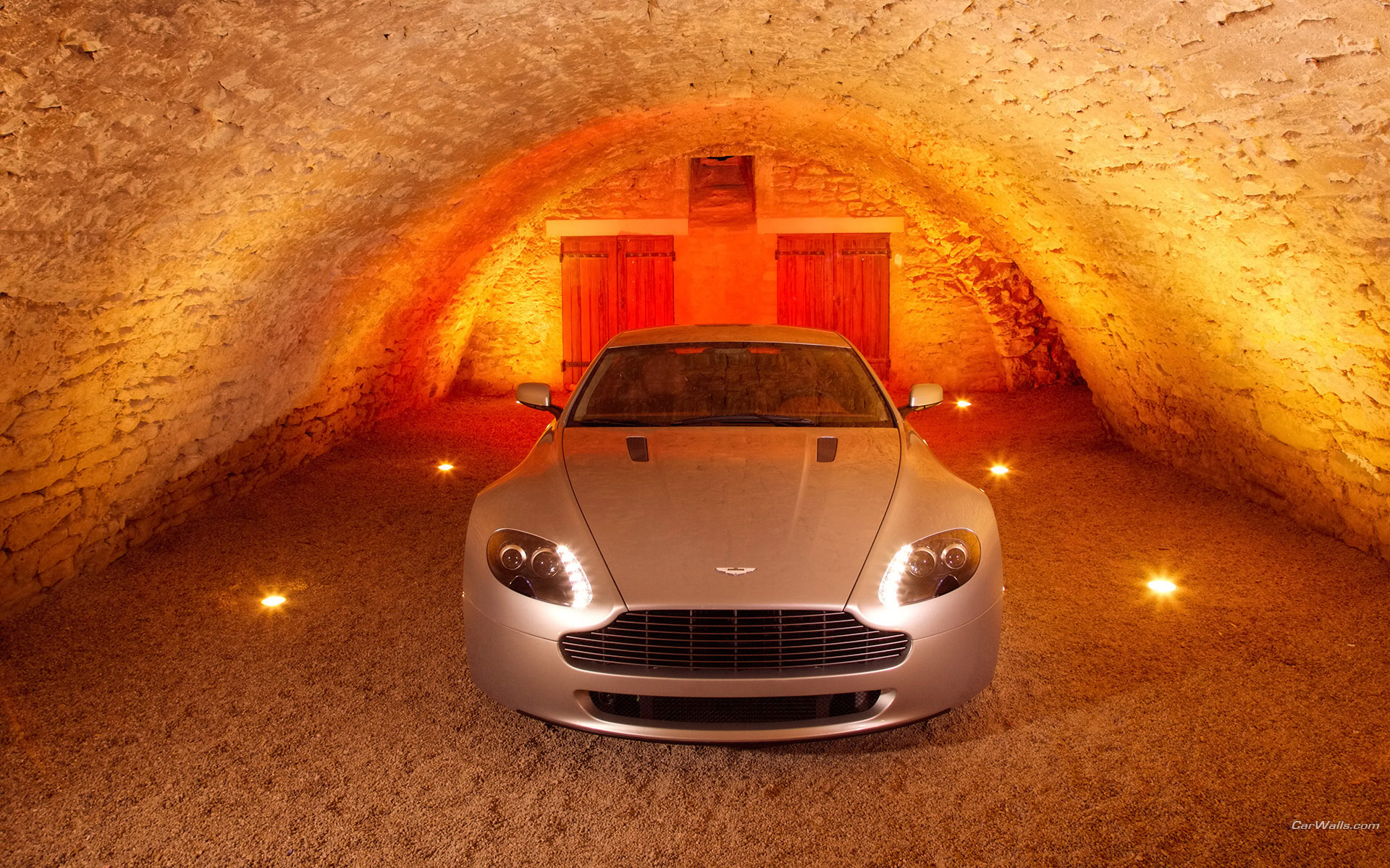 Download High quality AM Vantage V8 light cave Aston Martin wallpaper / 1920x1200