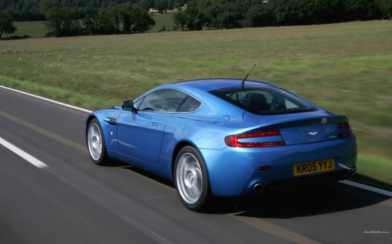 Free Send to Mobile Phone AM Vantage V8 blue Aston Martin wallpaper num.104