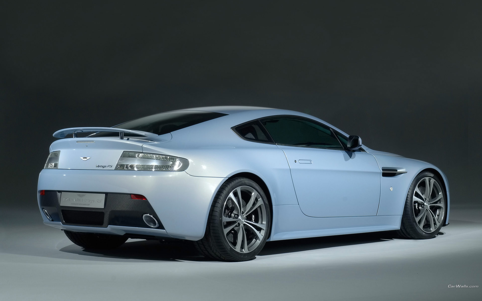 Download High quality blue vantage V12 back Aston Martin wallpaper / 1920x1200