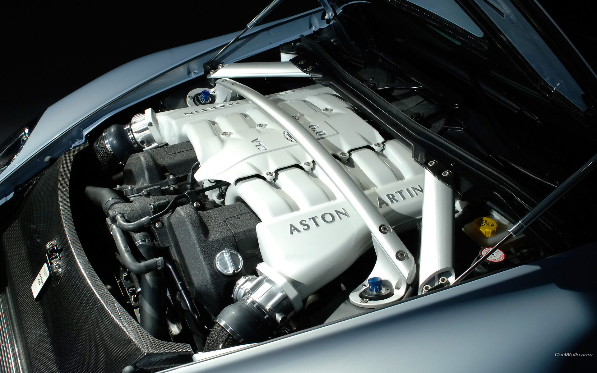 Download HQ V12 Vantage RS engine Aston Martin wallpaper / 1920x1200