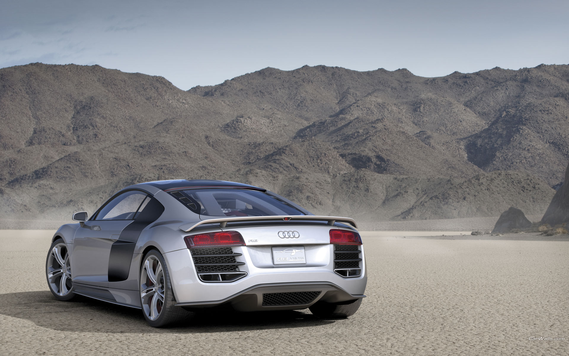 Download HQ R8 V12 TDI 2008 back Audi wallpaper / 1920x1200