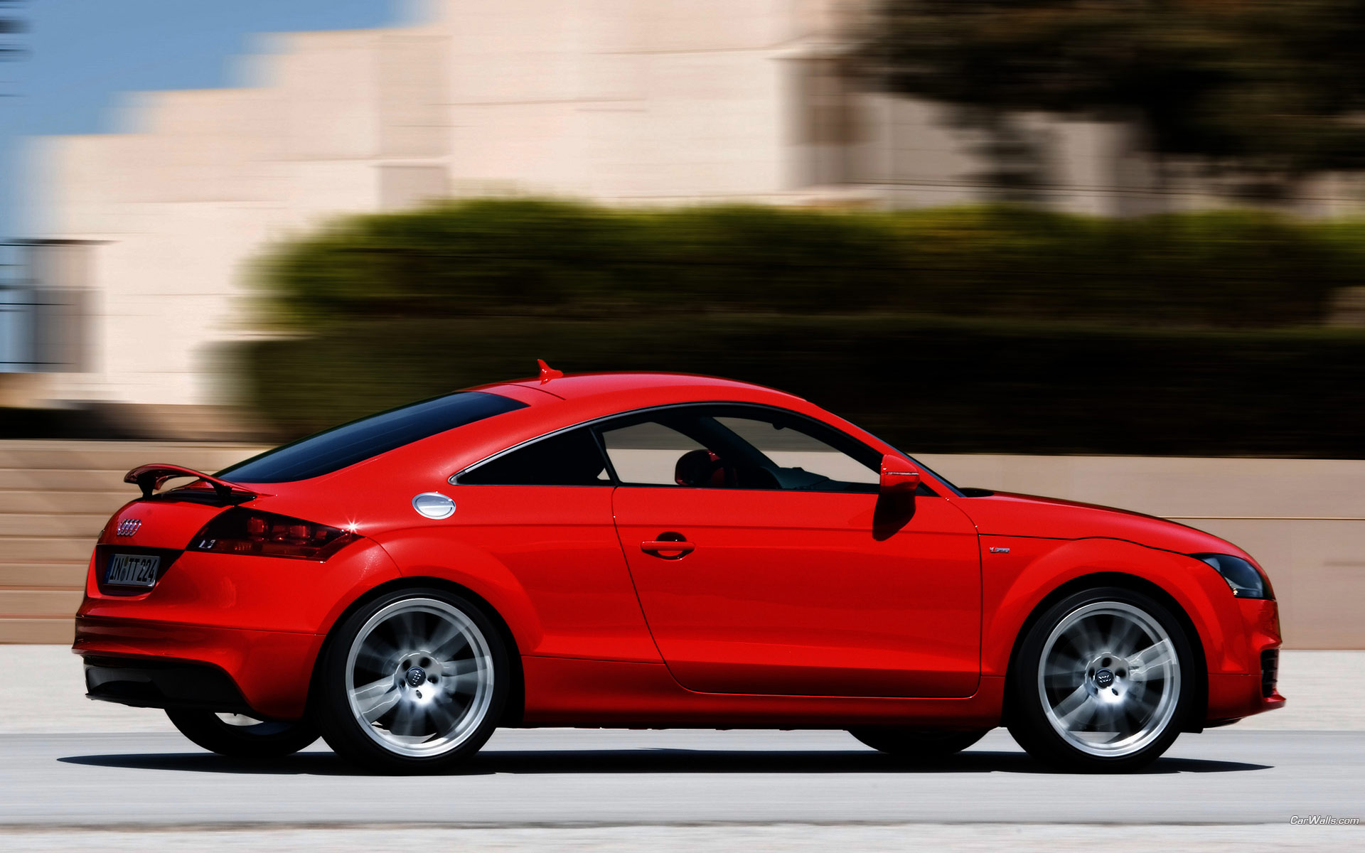 Download High quality TT red coupe side Audi wallpaper / 1920x1200
