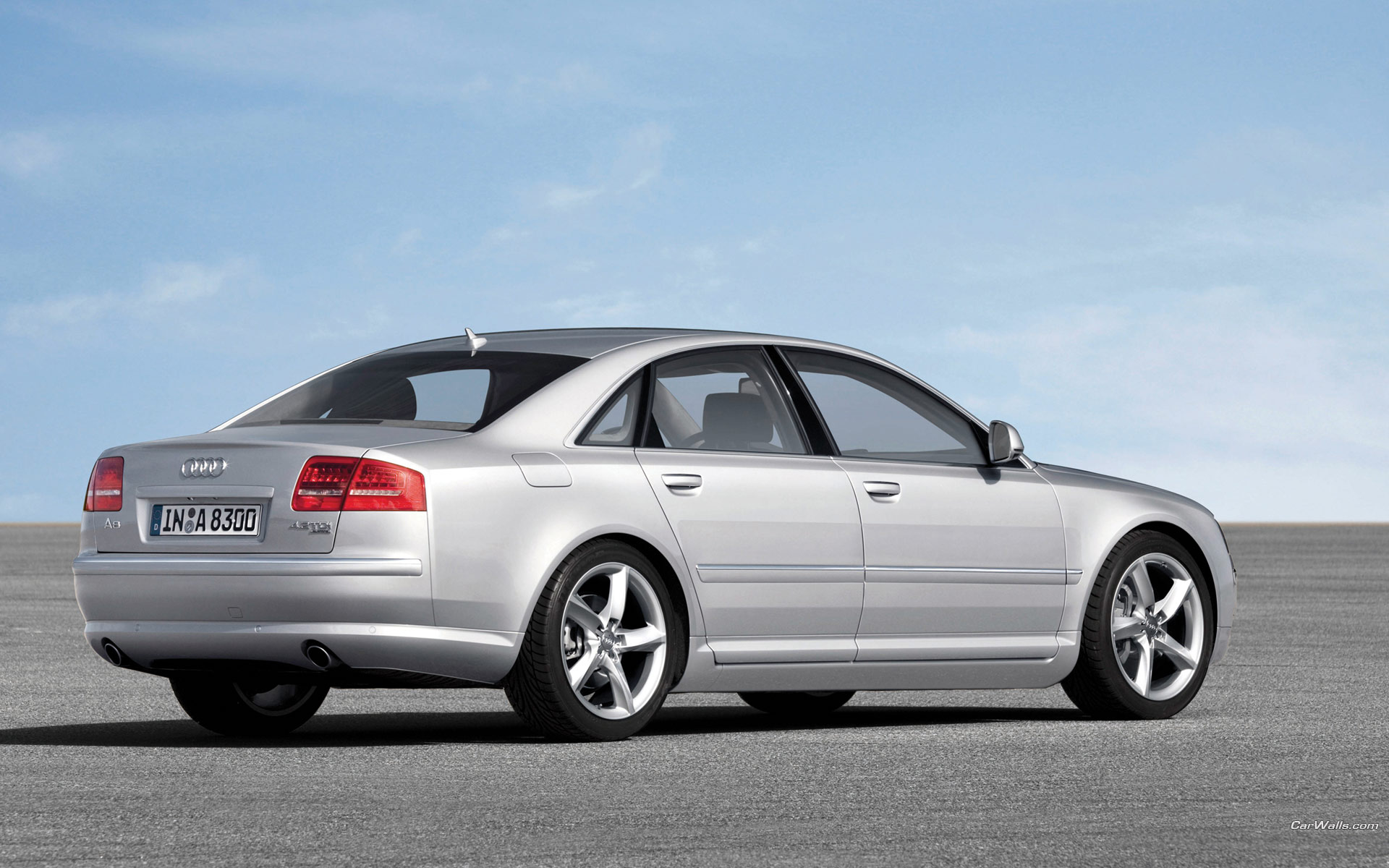 Download High quality A8 2008 side Audi wallpaper / 1920x1200