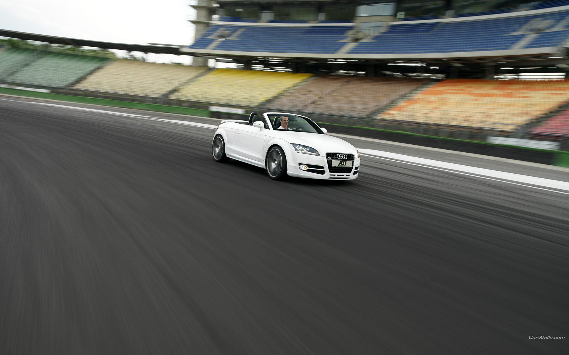 Download HQ TT ABT white coupe cabriolet speed race Audi wallpaper / 1920x1200
