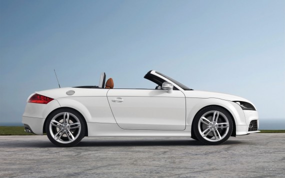 Free Send to Mobile Phone TT S white coupe cabriolet side Audi wallpaper num.227