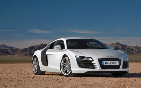 Free Send to Mobile Phone R8 white coupe Audi wallpaper num.270