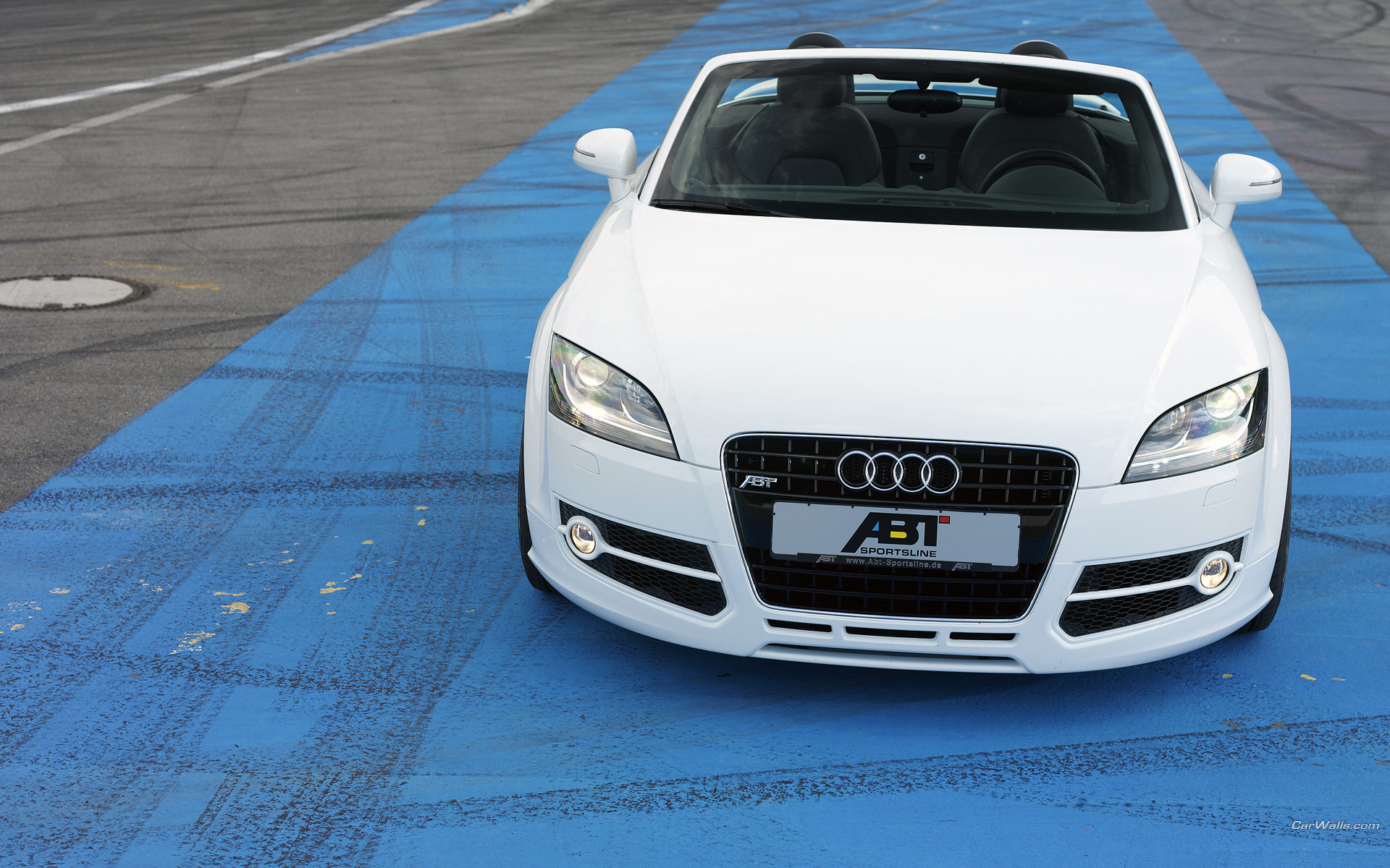 Download High quality TT ABT white coupe cabriolet front Audi wallpaper / 1920x1200