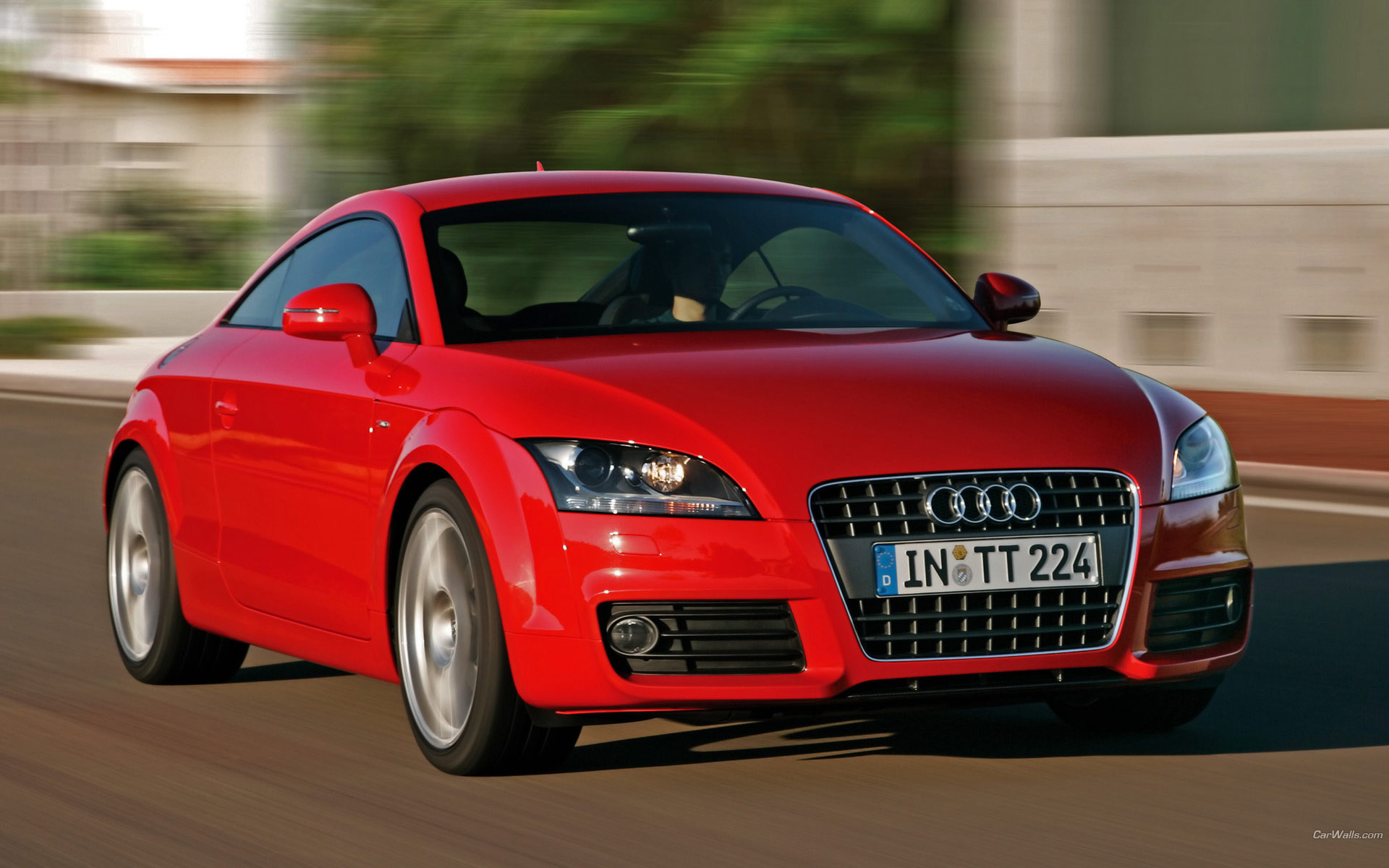 Download HQ TT red coupe front Audi wallpaper / 1920x1200