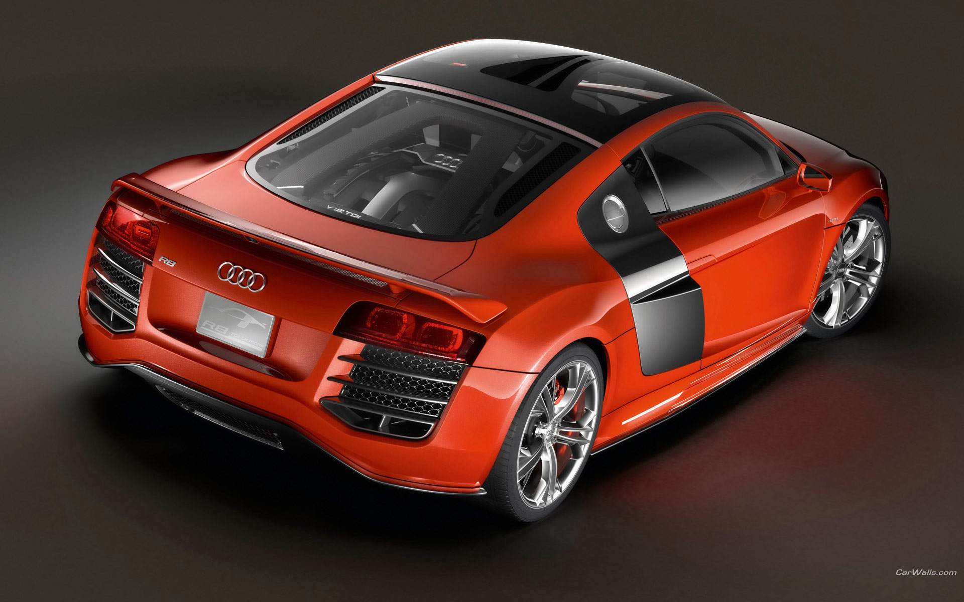 Download High quality R8 TDI LM red back Audi wallpaper / 1920x1200