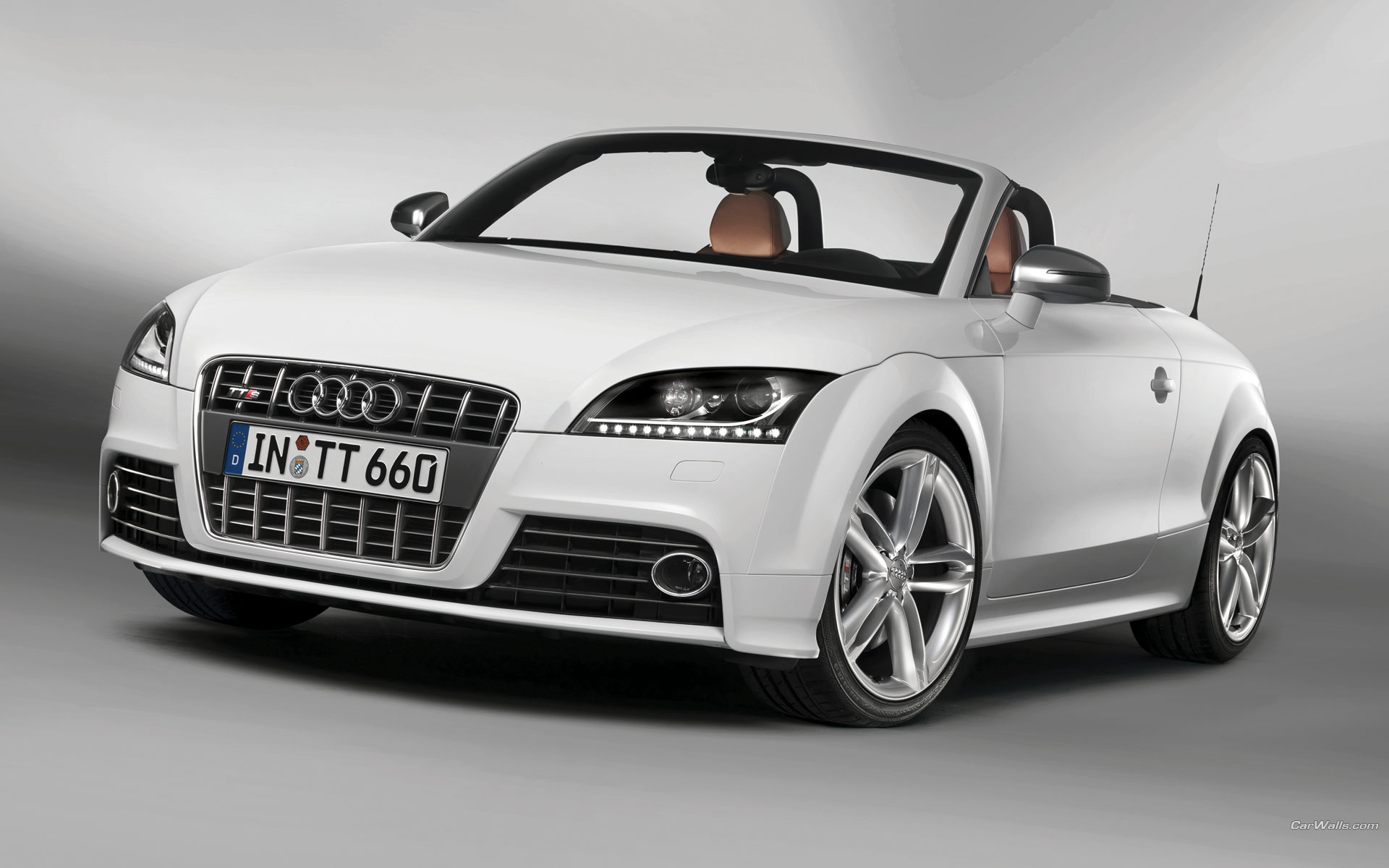 Download HQ TT S white coupe cabriolet front Audi wallpaper / 1920x1200