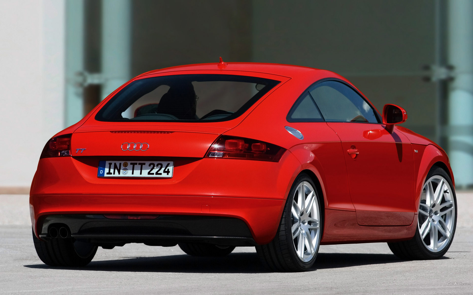 Download full size TT red coupe back Audi wallpaper / 1920x1200