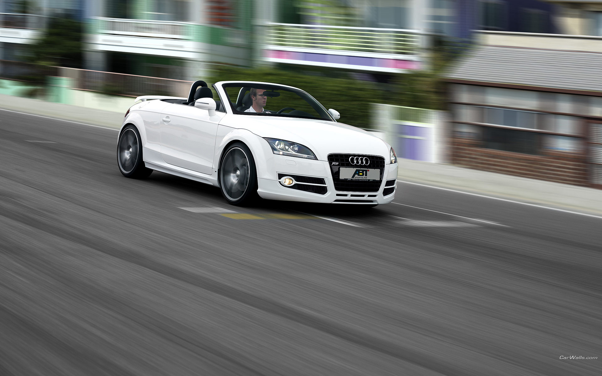 Download full size TT ABT white coupe cabriolet velocity Audi wallpaper / 1920x1200