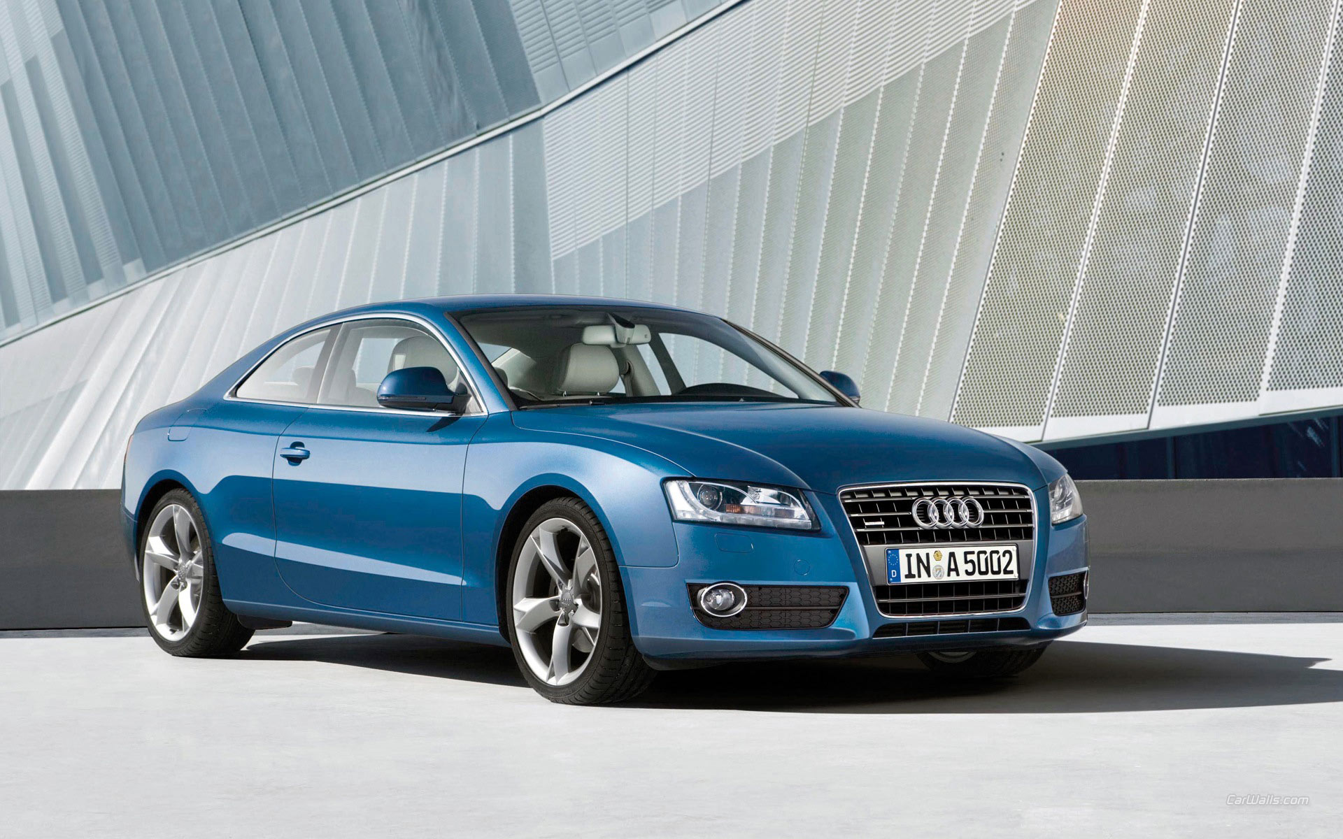 Download HQ A5 OK 2007 blue front Audi wallpaper / 1920x1200