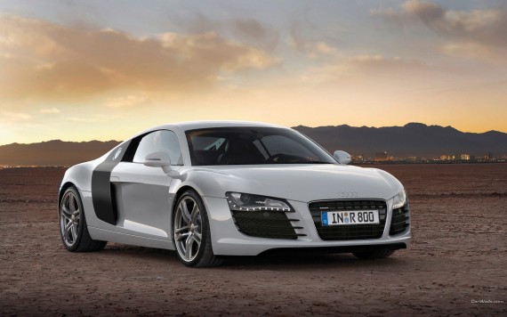 Free Send to Mobile Phone R8 white coupe Audi wallpaper num.272
