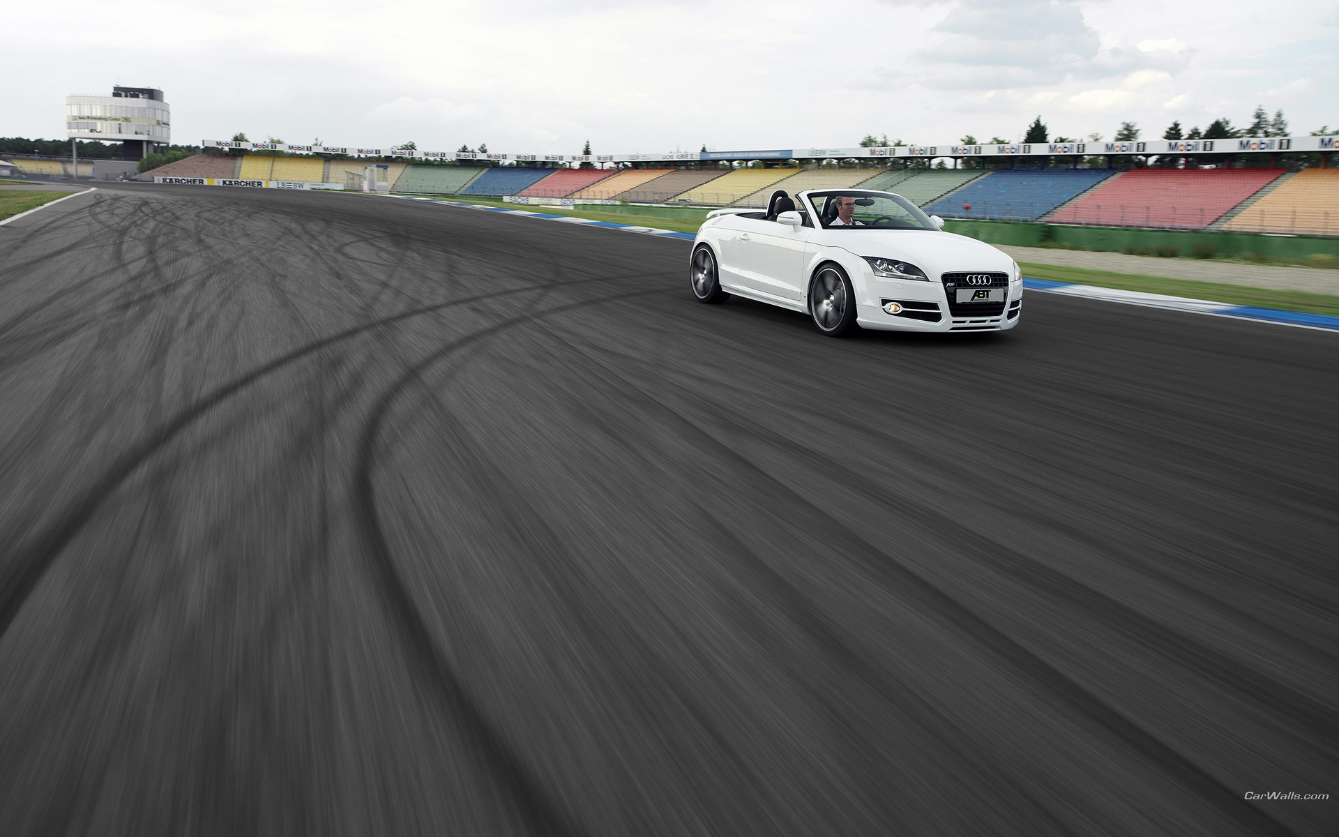 Download HQ TT ABT white coupe cabriolet road Audi wallpaper / 1920x1200