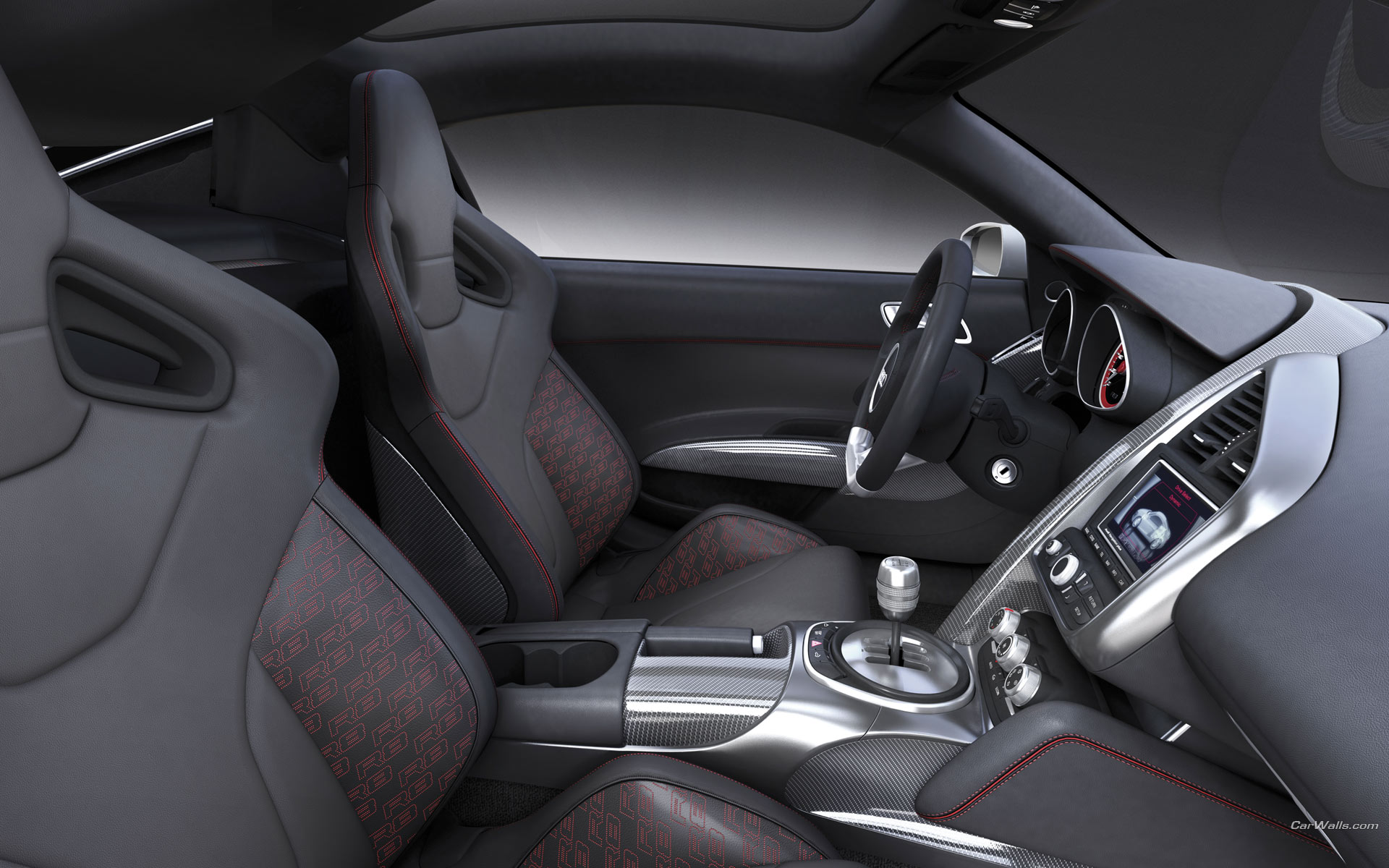 Download HQ R8 V12 TDI 2008 sport seat Audi wallpaper / 1920x1200