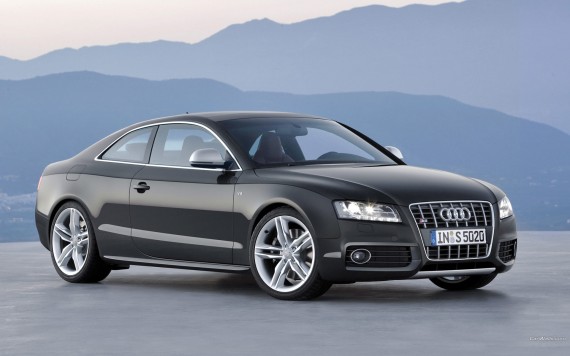 Free Send to Mobile Phone A5 side black Audi wallpaper num.171