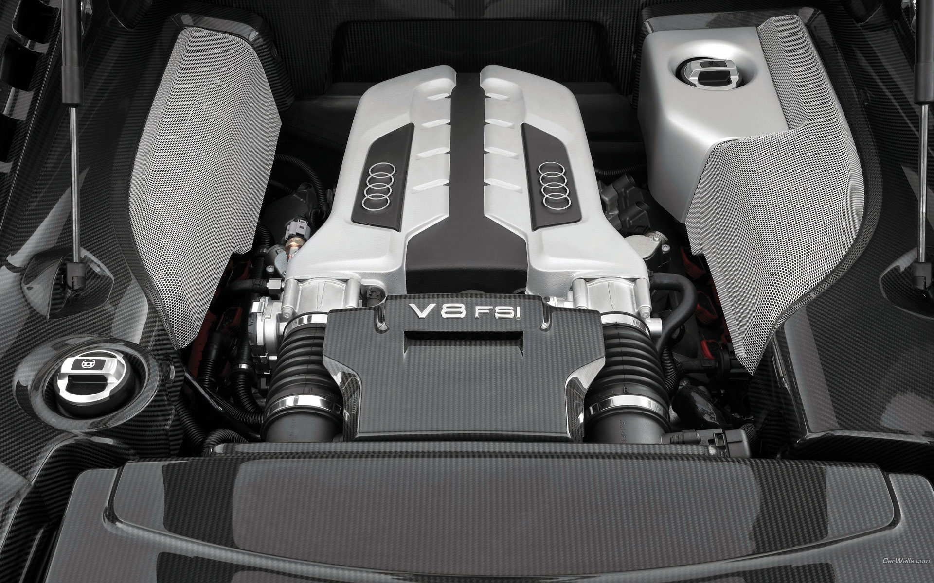 Download High quality R8 engine V8 FSI Audi wallpaper / 1920x1200