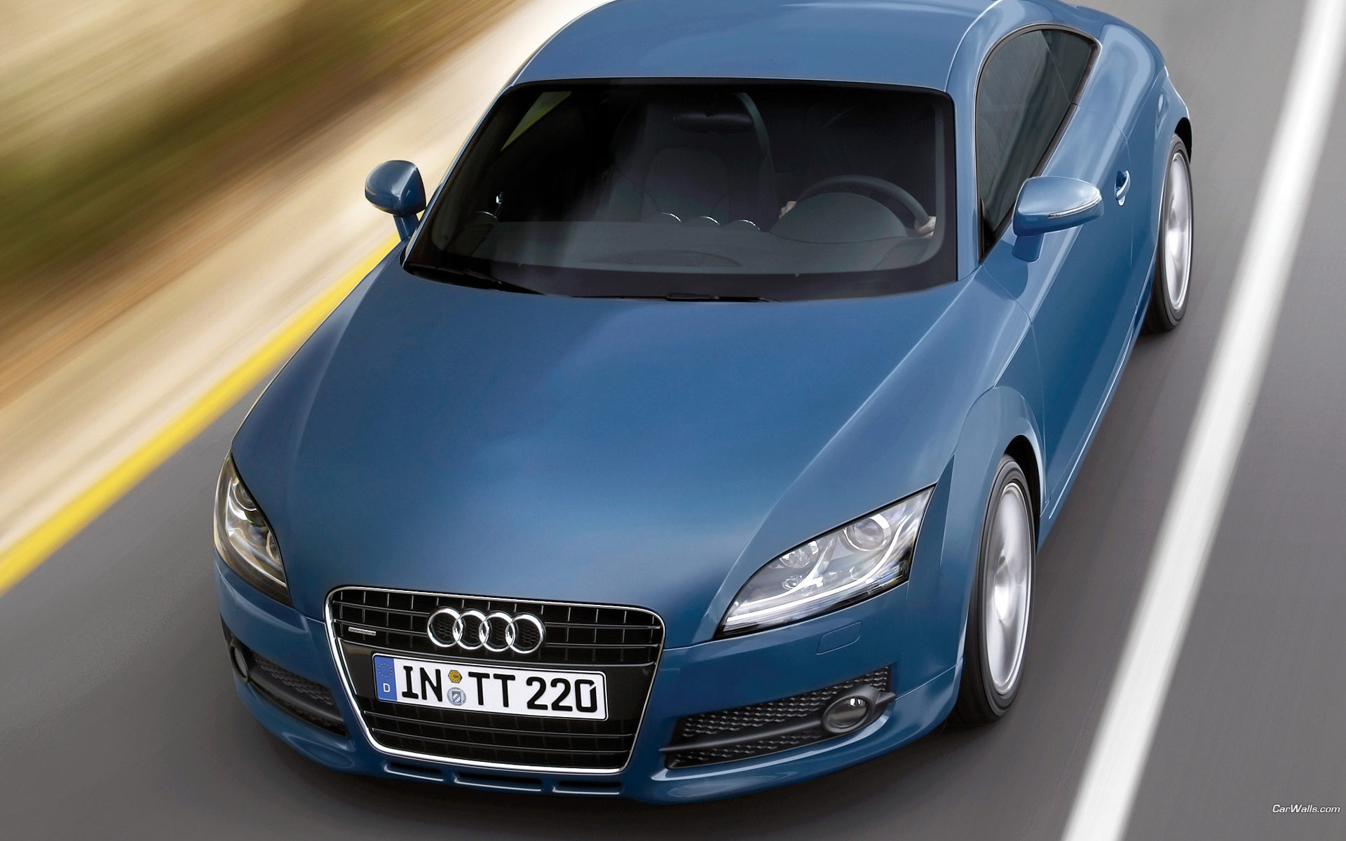 Download High quality TT blue front Audi wallpaper / 1920x1200