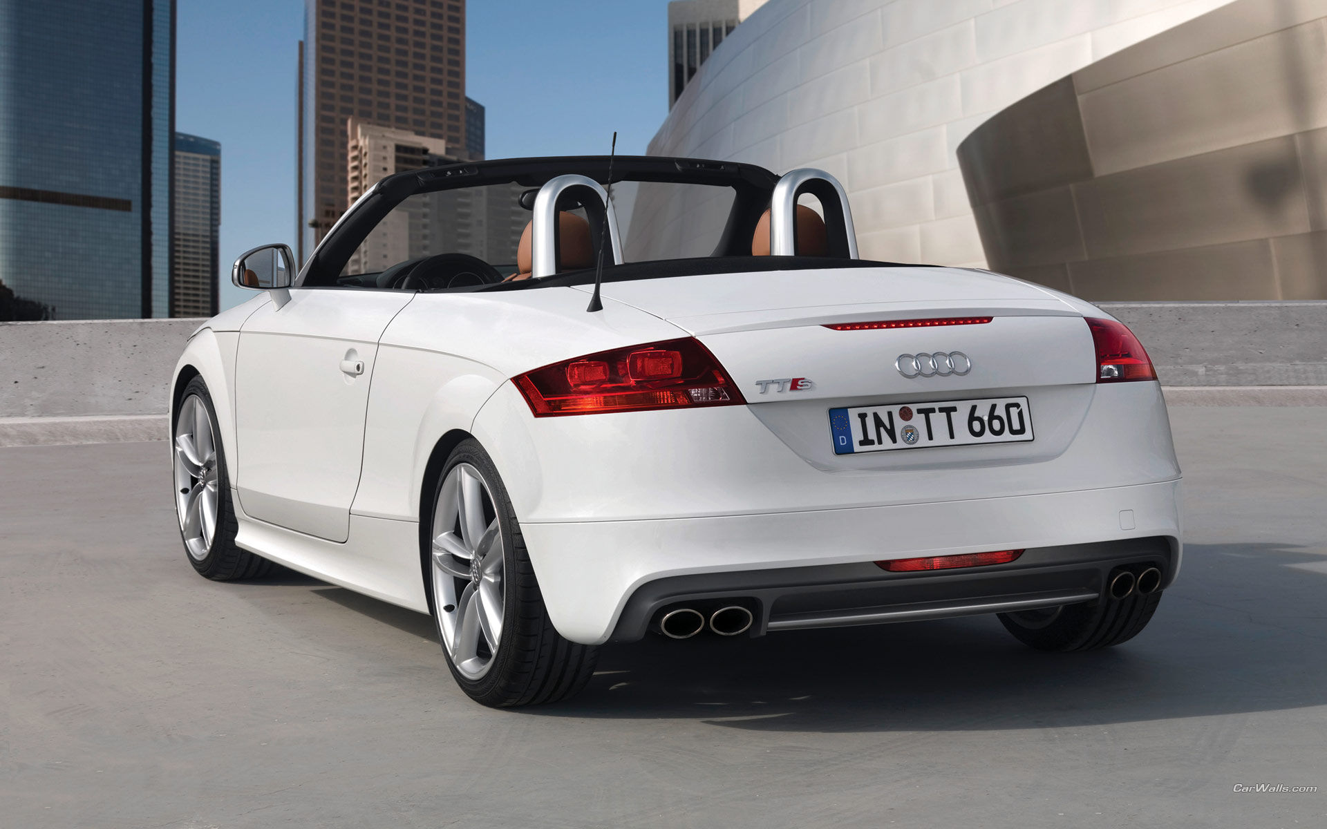 Download HQ TT S white coupe cabriolet back Audi wallpaper / 1920x1200